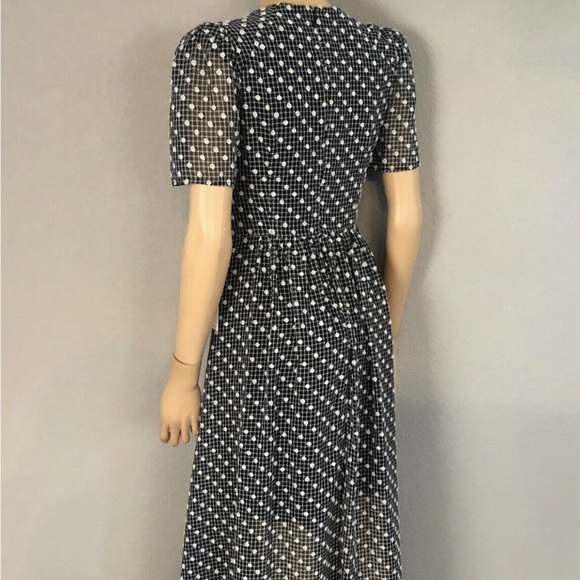 Calvin Klein Dot Chiffon Maxi Dress - Picture 3 of 7